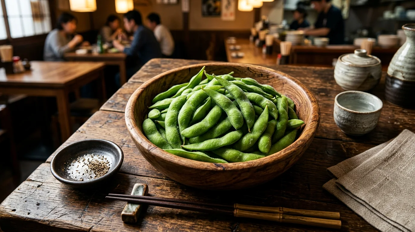 Edamame served in a bowl