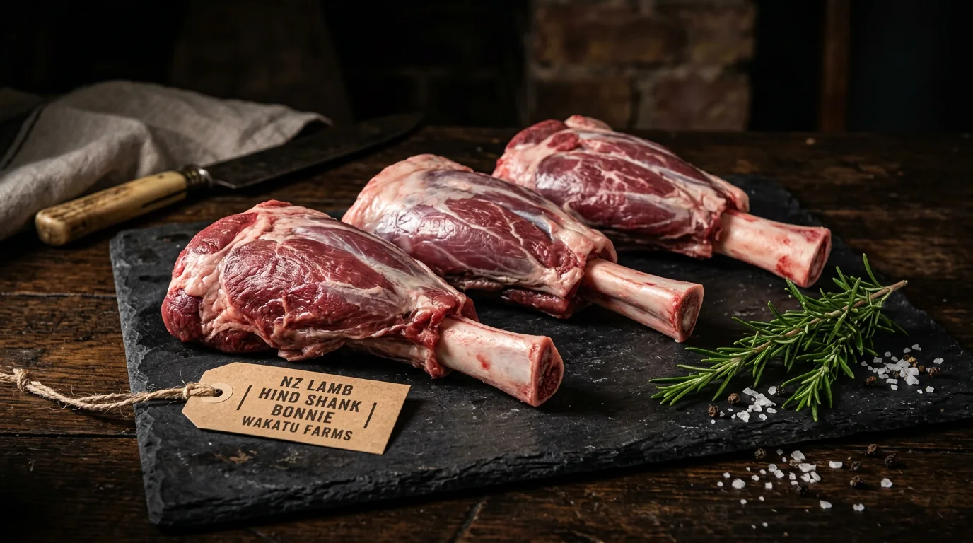 Lamb shanks prepared for professional kitchens